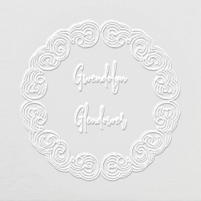 Wavy Organic Script Name Embosser (Design)