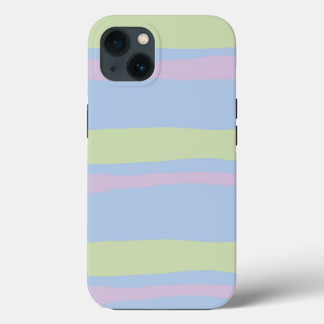 Wavy Pastel Stripes | Colorful Custom Phone Case (Back)
