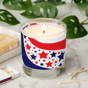 Wavy Patriotic Abstract Scented Candle