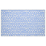 Wavy Pattern - Baby Blue on White Fabric