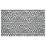 Wavy Pattern - Black on White Fabric