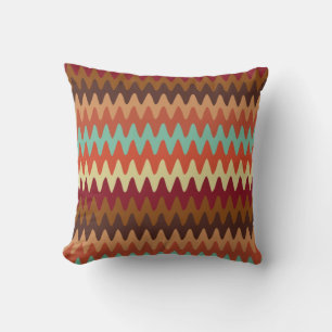 Wavy Pattern Sedona Southwest Throw Pillow