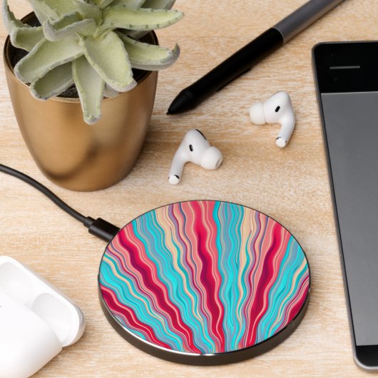 Wavy Perspective Wireless Charger (Desk 2)