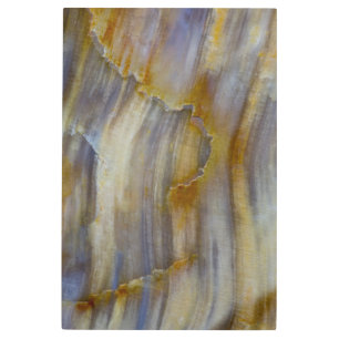 Wavy Petrified Wood Metal Print