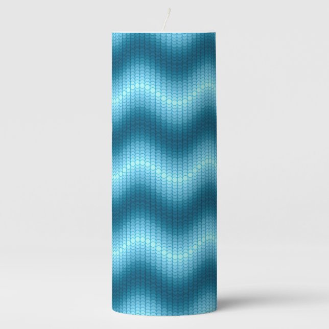 Wavy Pillar Candle 3" x 8" (Front)