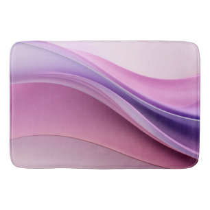 Wavy pink and lavender-colored forms bath mat