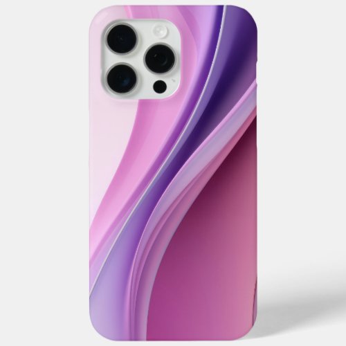 Wavy pink and lavender_colored forms iPhone 15 pro max case