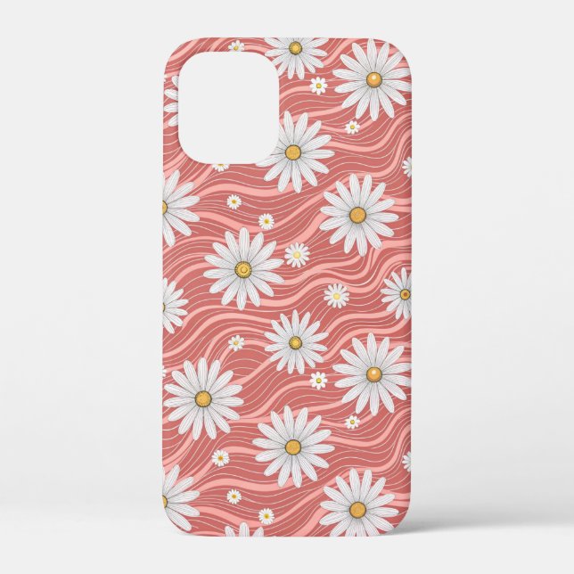 Wavy Pink Daisies Case-Mate iPhone Case (Back)