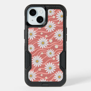 Wavy Pink Daisies iPhone 15 Case