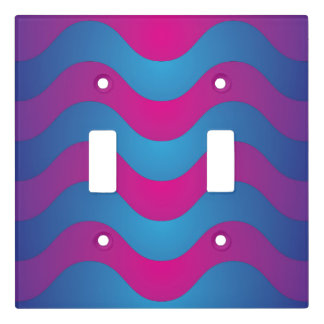 Wavy Pink Light Switch Cover