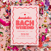 Wavy Pink Lights Bachelorette Weekend Itinerary