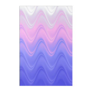 Wavy Pink Purple Abstract Acrylic Print