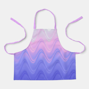 Wavy Pink Purple Abstract Apron
