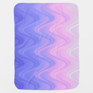 Wavy Pink Purple Abstract Baby Blanket
