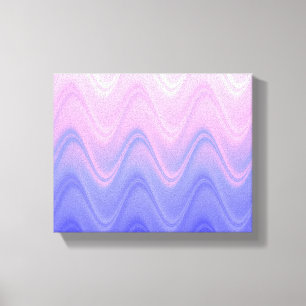 Wavy Pink Purple Abstract Canvas Print
