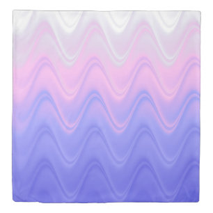 Wavy Pink Purple Abstract Duvet Cover