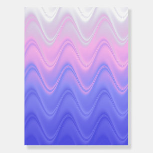 Wavy Pink Purple Abstract Foam Board