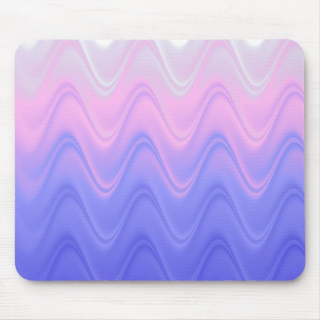 Wavy Pink Purple Abstract Mouse Pad (Front)
