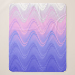 Wavy Pink Purple Abstract Sherpa Blanket