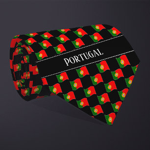 Wavy Portugal Flag Pattern  Neck Tie