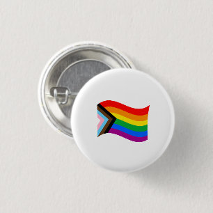 Wavy Progress Pride Flag Button
