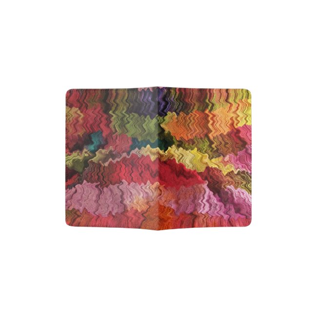 Wavy Rainbow Fabric Abstract Passport Holder