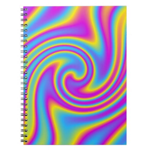 wavy rainbow notebook