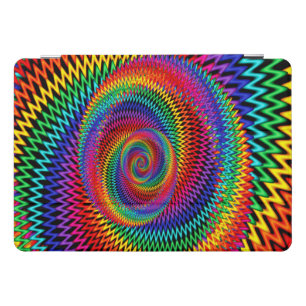 Wavy Rainbow Spiral Fractal Ipad Case
