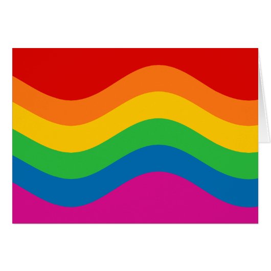Wavy Rainbow Stripes Cards (Front Horizontal)
