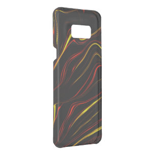 Wavy red gold long strokes on black background uncommon samsung galaxy s8+ case