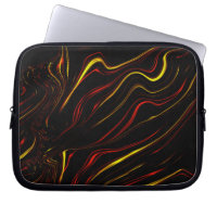 Wavy red gold long strokes on dark background