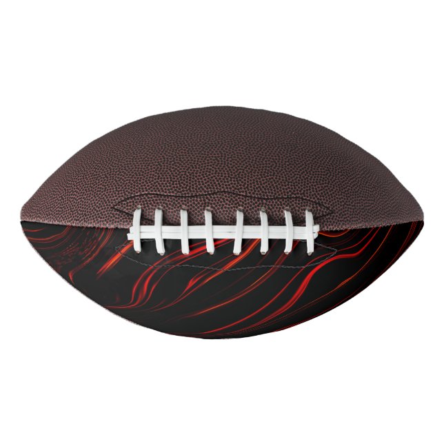 Wavy red long traces over black background football (Front)