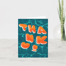 Wavy Small Thank You Card
