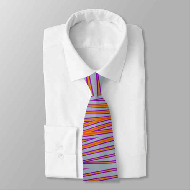 Wavy Sripes Neck Tie (Tied)