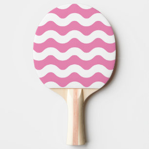 Wavy Stripe Classic Pink Color Ping Pong Paddle