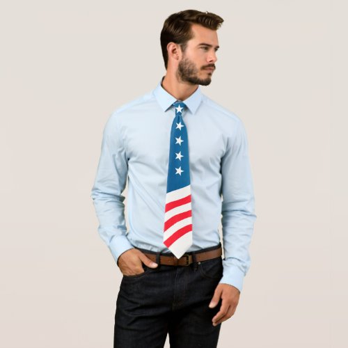 Wavy Stripes 4th of July Necktie Design