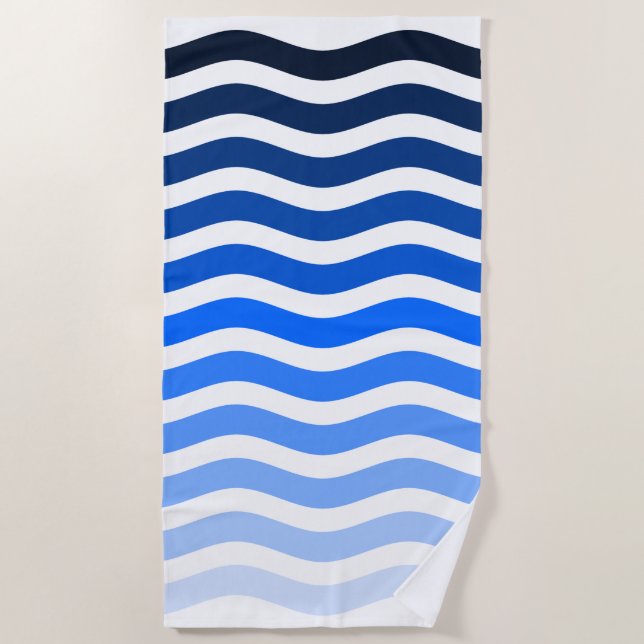 Wavy Stripes Beach Towel (Front)