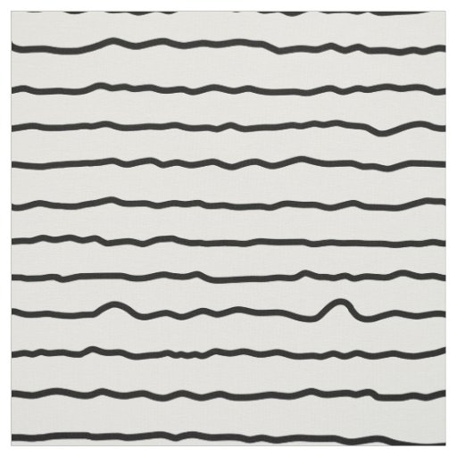 wavy stripes black and white fabric