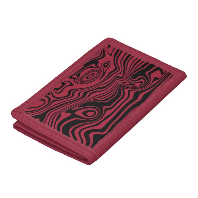 Wavy Stripes Black Red Wallet (Top)
