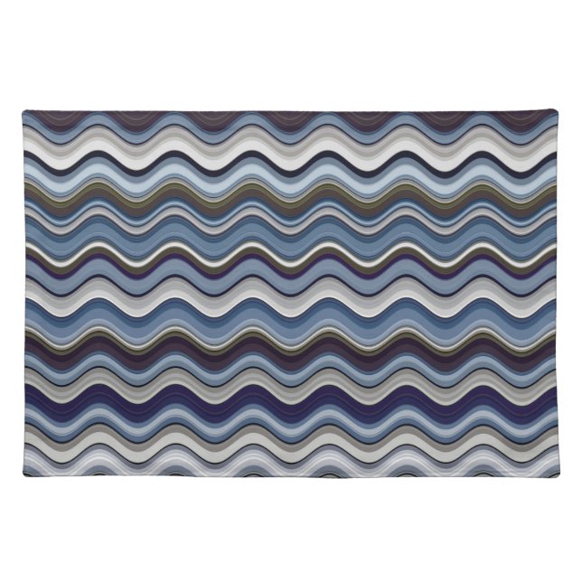 Wavy Stripes Cloth Placemat (Front)