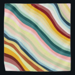Wavy Stripes Colorful Lines Bandana<br><div class="desc">Enjoy this whimsical pattern on this colorful bandana.
 
 You can always add your own text. Let me know if you'd like something custom made. 
 
 If you buy it,  thank you! Be sure to share a pic on Instagram of it in action and tag me @shoshannahscribbles :)</div>