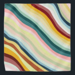 Wavy Stripes Colorful Lines Bandana<br><div class="desc">Enjoy this whimsical pattern on this colorful bandana.
 
 You can always add your own text. Let me know if you'd like something custom made. 
 
 If you buy it,  thank you! Be sure to share a pic on Instagram of it in action and tag me @shoshannahscribbles :)</div>