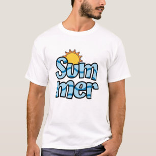 Wavy summer typography tropical T-Shirt