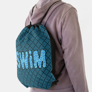 Wavy Swim Hat Drawstring Bag