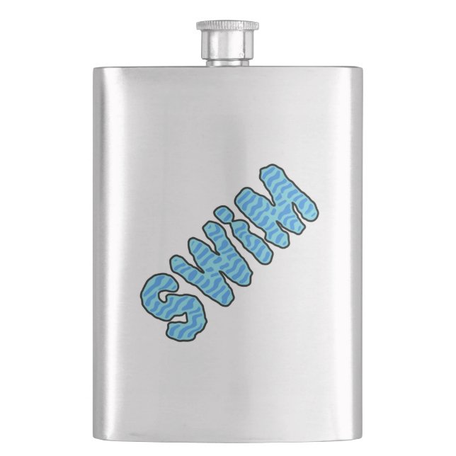  Wavy Swim Hat Flask (Front)