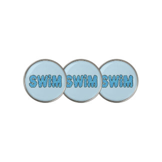 Wavy Swim T-Shirt Golf Ball Marker