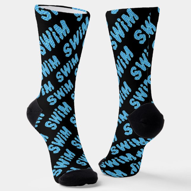 Wavy Swim T-Shirt Socks (Angled)
