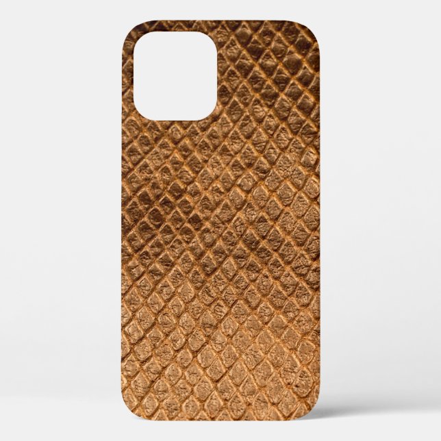 Wavy texture background bronze snake leatherleathe Case-Mate iPhone case (Back)