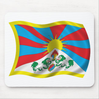 Wavy Tibet Flag Mouse Pad