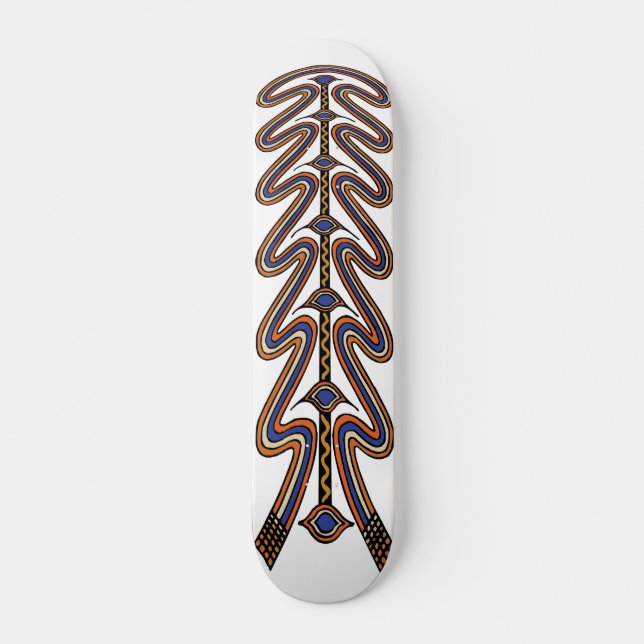 Wavy Tribal Skateboard - Extreme LA Skateboard Deck (Front)